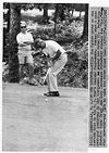 Golf putting on the seventh hole